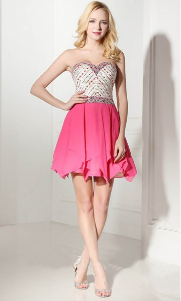 Pink short deals prom dresses